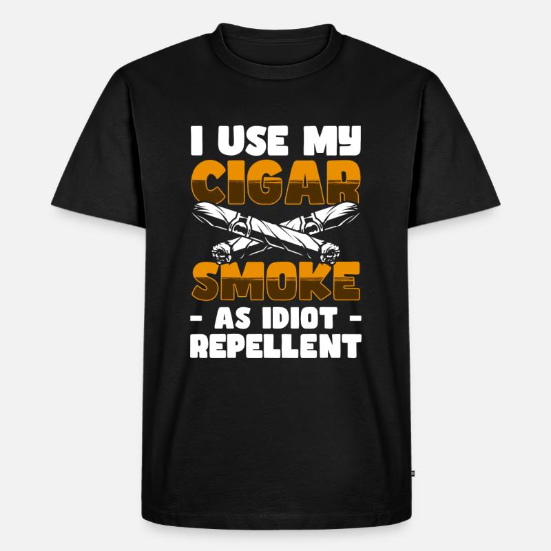Rauchen Kippe Cool - Männer Premium Bio T-Shirt - Schwarz