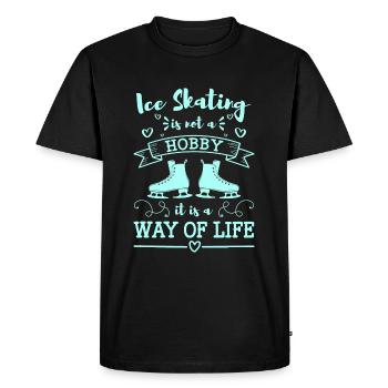 Eisläufer Eis Winter - Men's Premium Organic T-Shirt - black - Front - Nico (187cm)
