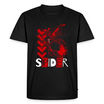 Spider Web Natural Tarantula Silk Threads - Men's Premium Organic T-Shirt - black - Front - Nico (187cm)