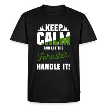 Forester Nature Wild Boar Forester - Men's Premium Organic T-Shirt - black - Front - Nico (187cm)