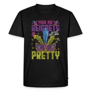 Parade Mask Colorful Beads - Men's Premium Organic T-Shirt - black - Front - Nico (187cm)