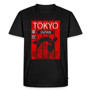Vacances Asiatiques Japonais - T-shirt Premium bio Homme - noir - Devant - Nico (187cm)