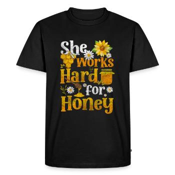 Apiculteurs Abeilles Insectes - T-shirt Premium bio Homme - noir - Devant - Nico (187cm)