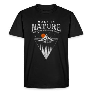 Mountaineering Nature Man Healthy Carabiner - Men's Premium Organic T-Shirt - black - Front - Nico (187cm)