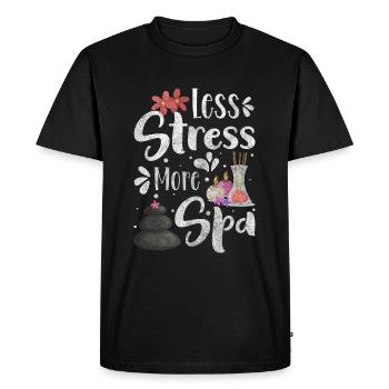Spa Luxury - Men's Premium Organic T-Shirt - black - Front - Nico (187cm)