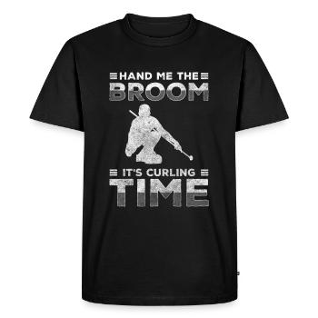 Patinoire de l'équipe de curling - T-shirt Premium bio Homme - noir - Devant - Nico (187cm)