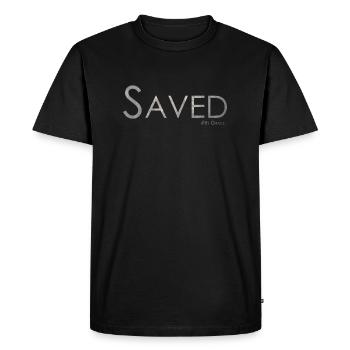 Enregistré - T-shirt Premium bio Homme - noir - Devant - Nico (187cm)