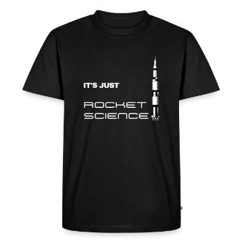 It's just Rocket Science - Men's Premium Organic T-Shirt - black - Front - Nico (187cm)