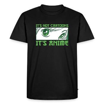 Keine Cartoons sondern Anime - Männer Premium Bio T-Shirt - Schwarz - Vorne - Nico (187cm)