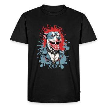 Race de chien Pitbulls - T-shirt Premium bio Homme - noir - Devant - Nico (187cm)