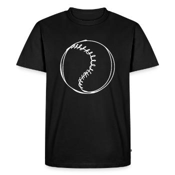 Croquis de baseball - T-shirt Premium bio Homme - noir - Devant - Nico (187cm)