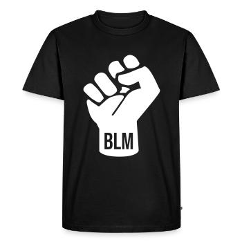 Poing de Black Lives Matter - T-shirt Premium bio Homme - noir - Devant - Nico (187cm)