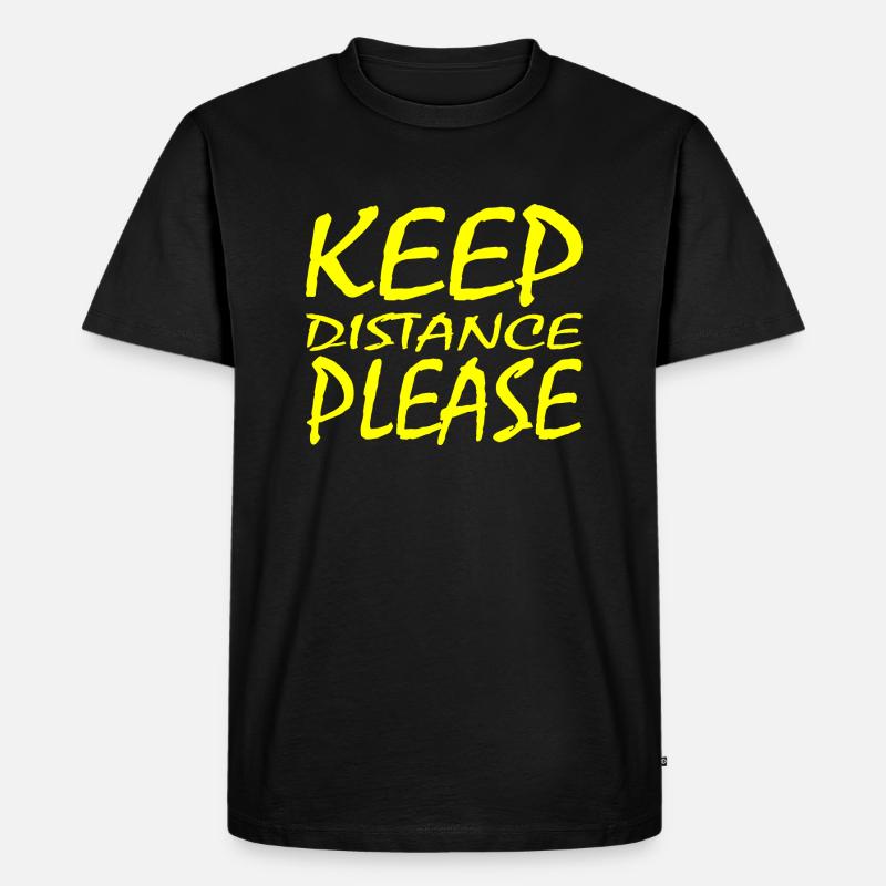 social distancing - Männer Premium Bio T-Shirt - Schwarz