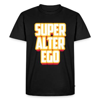 Super alter ego | Colors can be changed - Men's Premium Organic T-Shirt - black - Front - Nico (187cm)