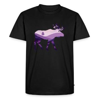 Moose - Men's Premium Organic T-Shirt - black - Front - Nico (187cm)