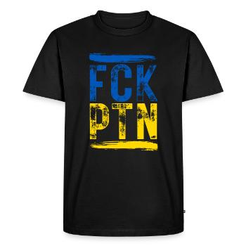 Fuck Poutine FCK PTN - T-shirt Premium bio Homme - noir - Devant - Nico (187cm)