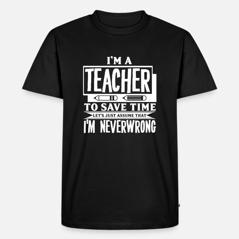 Lehrer - Männer Premium Bio T-Shirt - Schwarz