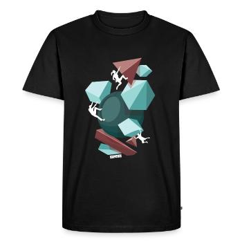 équipe sympa - T-shirt Premium bio Homme - noir - Devant - Nico (187cm)