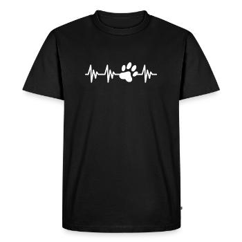 Empreinte cardiaque - T-shirt Premium bio Homme - noir - Devant - Nico (187cm)
