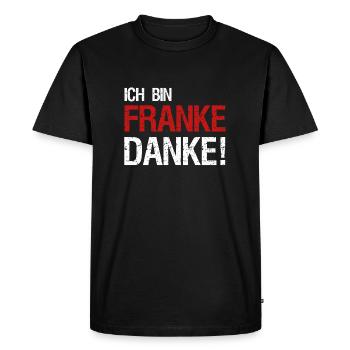 Ik ben Franke Bedankt! Franken zegt cadeau-idee - Mannen Premium Bio T-shirt - zwart - Voor - Nico (187cm)