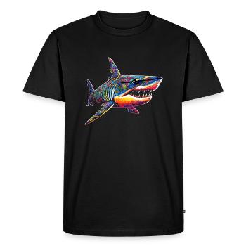 Requin - T-shirt Premium bio Homme - noir - Devant - Nico (187cm)
