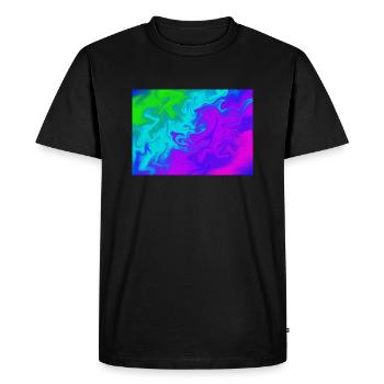 Tourbillons colorés - T-shirt Premium bio Homme - noir - Devant - Nico (187cm)