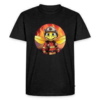 Fire brigade bees - Men's Premium Organic T-Shirt - black - Front - Nico (187cm)