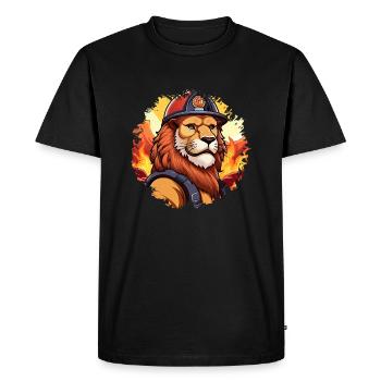 Fire Brigade Löwe - Men's Premium Organic T-Shirt - black - Front - Nico (187cm)