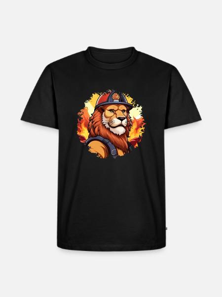 Fire Brigade Löwe - Men's Premium Organic T-Shirt - black