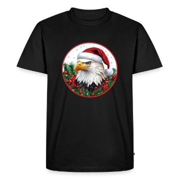Santa Claus Eagle - Men's Premium Organic T-Shirt - black - Front - Nico (187cm)
