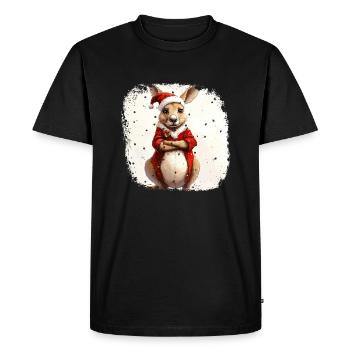 Kangaroos Christmas - Men's Premium Organic T-Shirt - black - Front - Nico (187cm)