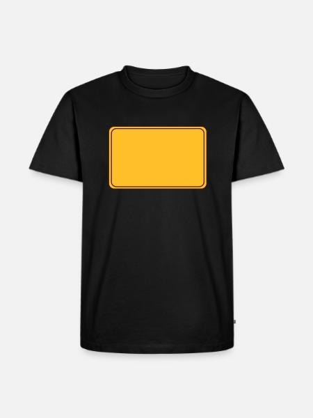 Ortsschild leer - Männer Premium Bio T-Shirt - Schwarz