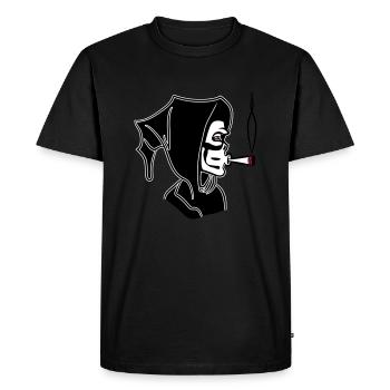 Death hooded kiffen joint - Men's Premium Organic T-Shirt - black - Front - Nico (187cm)