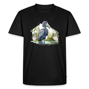 Shoebill swamp - Men's Premium Organic T-Shirt - black - Front - Nico (187cm)