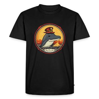 Fire Brigade Whales - Men's Premium Organic T-Shirt - black - Front - Nico (187cm)