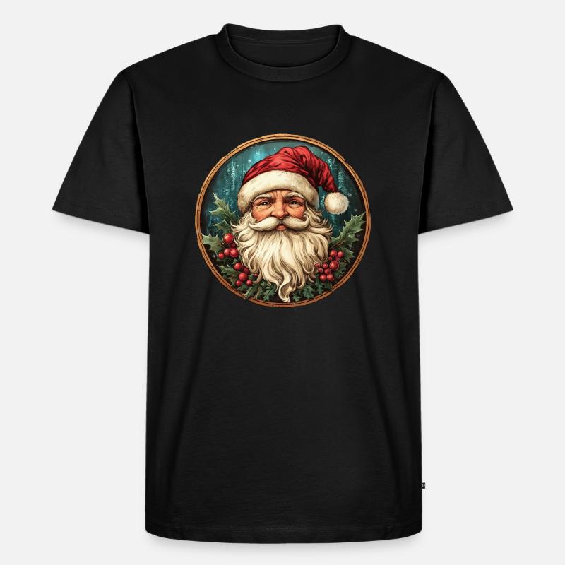Weihnachtsmann - Männer Premium Bio T-Shirt - Schwarz