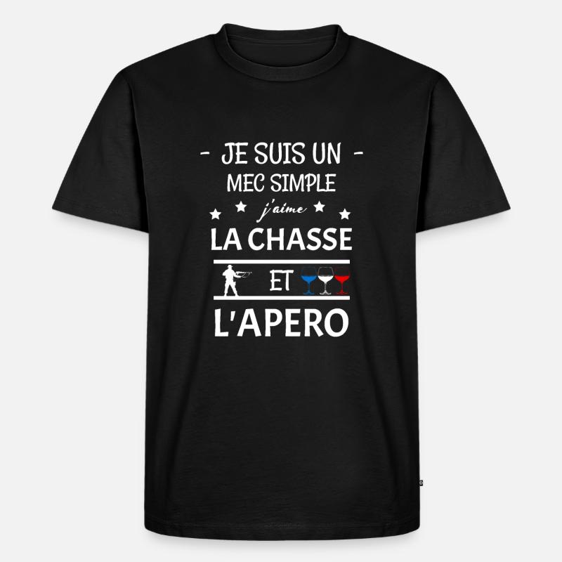 Jagd - Männer Premium Bio T-Shirt - Schwarz