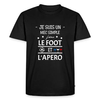 Foot - T-shirt Premium bio Homme - noir - Devant - Nico (187cm)