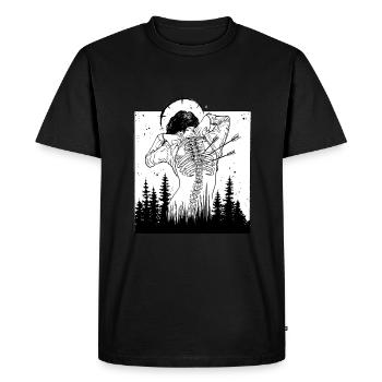 dans les bois - T-shirt Premium bio Homme - noir - Devant - Nico (187cm)