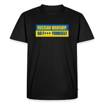russian warship go f yourself - T-shirt Premium bio Homme - noir - Devant - Nico (187cm)