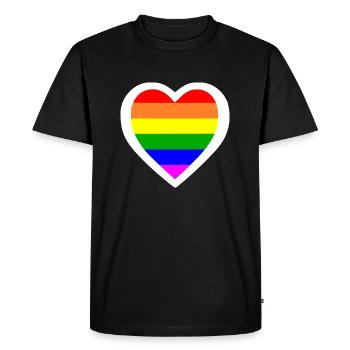 Lgbtq - T-shirt Premium bio Homme - noir - Devant - Nico (187cm)