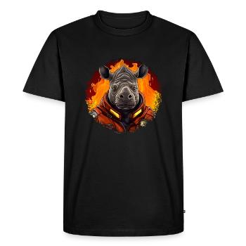Rhino Fire Brigade - Men's Premium Organic T-Shirt - black - Front - Nico (187cm)