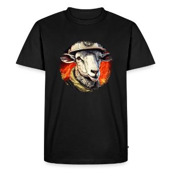 sheep fire department - Men's Premium Organic T-Shirt - black - Front - Nico (187cm)