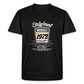 Modèle 1972 Original Oldtimer Badge 50 Anniversaire - T-shirt Premium bio Homme - noir - Devant - Nico (187cm)