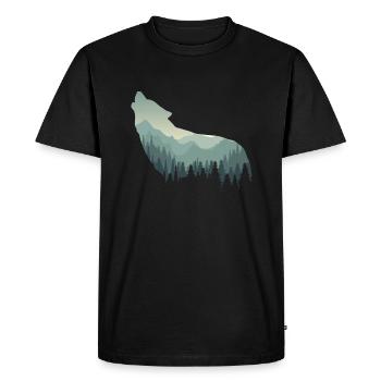 Loup - T-shirt Premium bio Homme - noir - Devant - Nico (187cm)