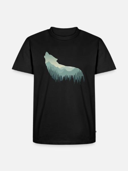 Timber wolf - Men's Premium Organic T-Shirt - black