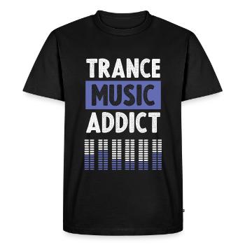 Trance addicted - Men's Premium Organic T-Shirt - black - Front - Nico (187cm)