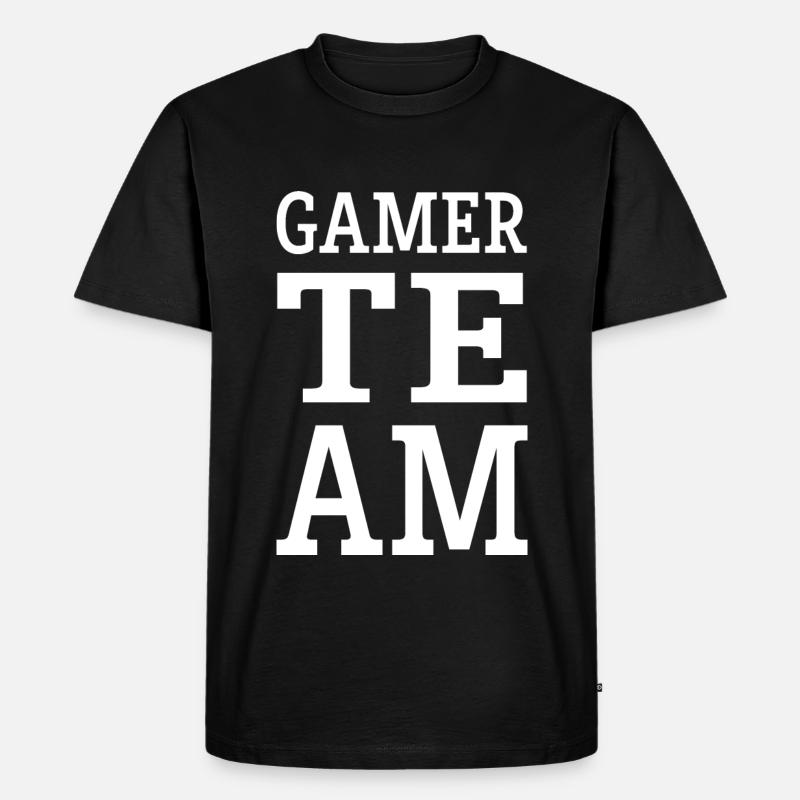 Gamer Team - Männer Premium Bio T-Shirt - Schwarz