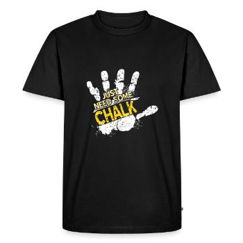 J'ai juste besoin d'escalade de bloc à la craie - T-shirt Premium bio Homme - noir - Devant - Nico (187cm)