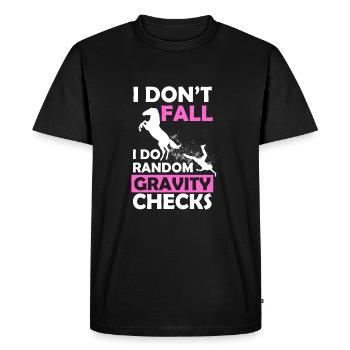 Sports équestres Voûte équestre Saut d'obstacles - T-shirt Premium bio Homme - noir - Devant - Nico (187cm)